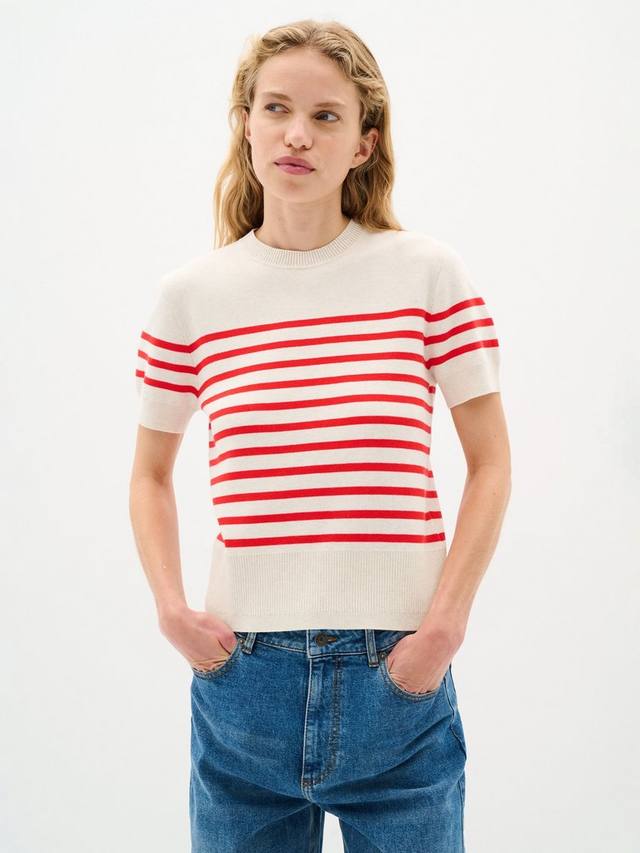 Джемпер с коротким рукавом в полоску от уоллиса InWear, красный/разноцветный
Джемпер с коротким рукавом в полоску от уоллиса InWear, красный/разноцветный