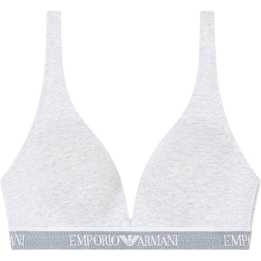 Бюстгальтер с вышитым логотипом EMPORIO ARMANI, серо-белый
Бюстгальтер с вышитым логотипом EMPORIO ARMANI, серо-белый