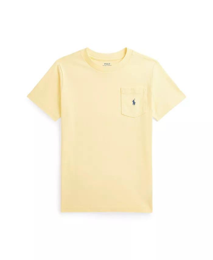 Футболка с карманом для малышей и мальчиков Jersey Pocket Polo Ralph Lauren, желтый 
Футболка с карманом для малышей и мальчиков Jersey Pocket Polo Ralph Lauren, желтый