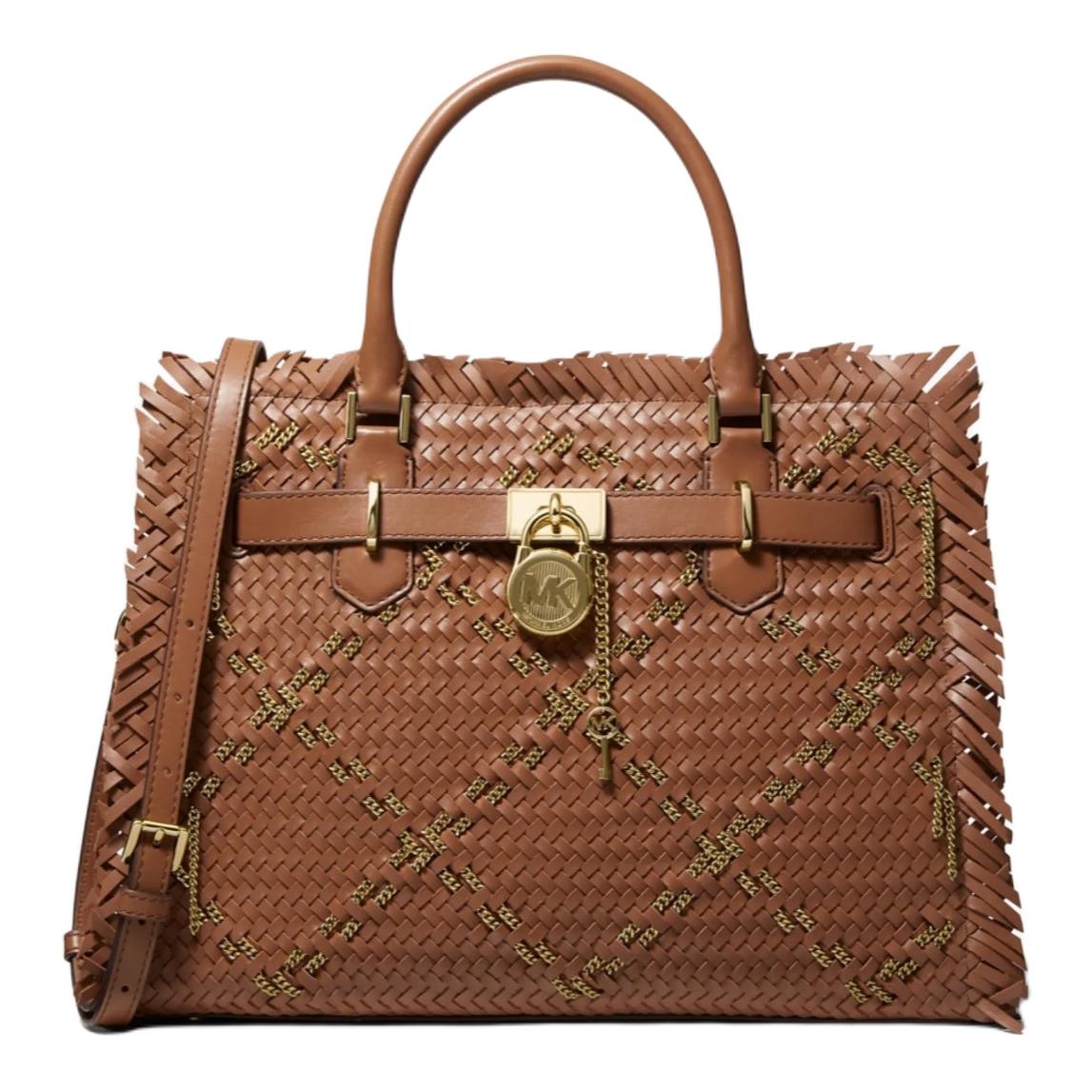 Кожаная плечевая сумка через плечо, средний размер, женская, коричневая MICHAEL KORS 
Кожаная плечевая сумка через плечо, средний размер, женская, коричневая MICHAEL KORS