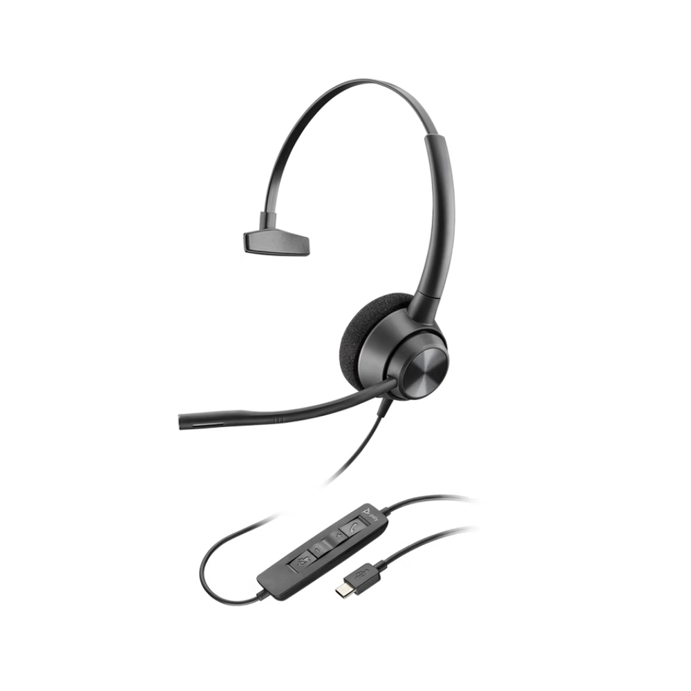 Проводная гарнитура Plantronics Poly EncorePro 310 USB-C single-ear, черный
Проводная гарнитура Plantronics Poly EncorePro 310 USB-C single-ear, черный