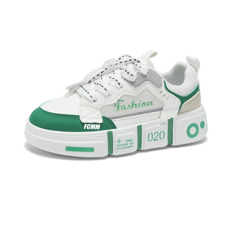 Дышащая поддержка, низкие повседневные кроссовки для детей FCMM, белый/зеленый
Дышащая поддержка, низкие повседневные кроссовки для детей FCMM, белый/зеленый