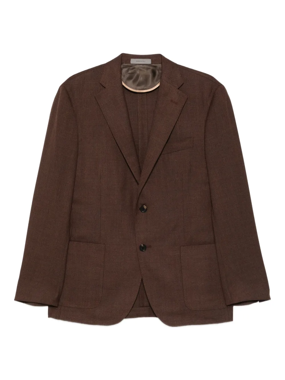 Блейзер на двух пуговицах с накладными карманами Corneliani, коричневый
Блейзер на двух пуговицах с накладными карманами Corneliani, коричневый