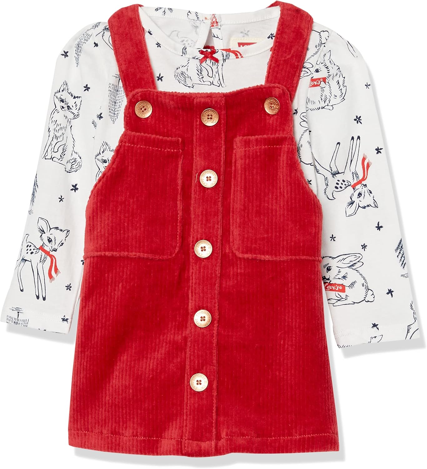 Футболка с рисунком и юбка Levi's для девочек, комплект из двух предметов, Red/Sugar
Футболка с рисунком и юбка Levi's для девочек, комплект из двух предметов, Red/Sugar