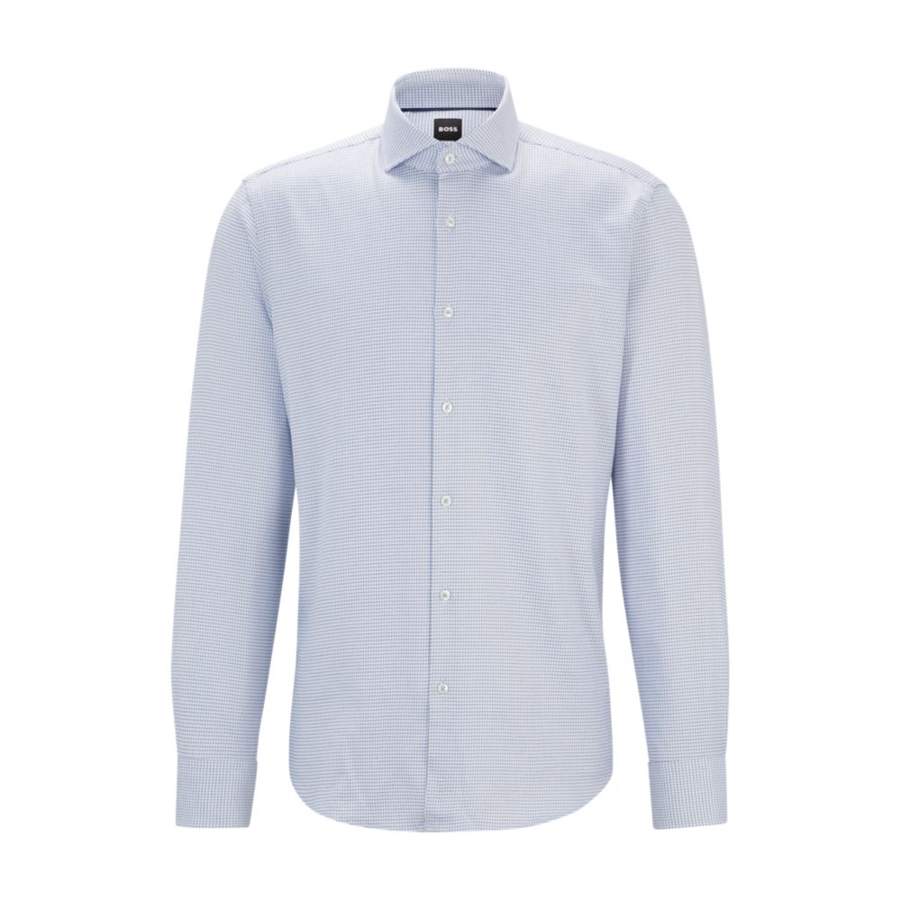 Рубашка прямого кроя из структурированного хлопкового твила BOSS, светло-голубой
Рубашка прямого кроя из структурированного хлопкового твила BOSS, светло-голубой