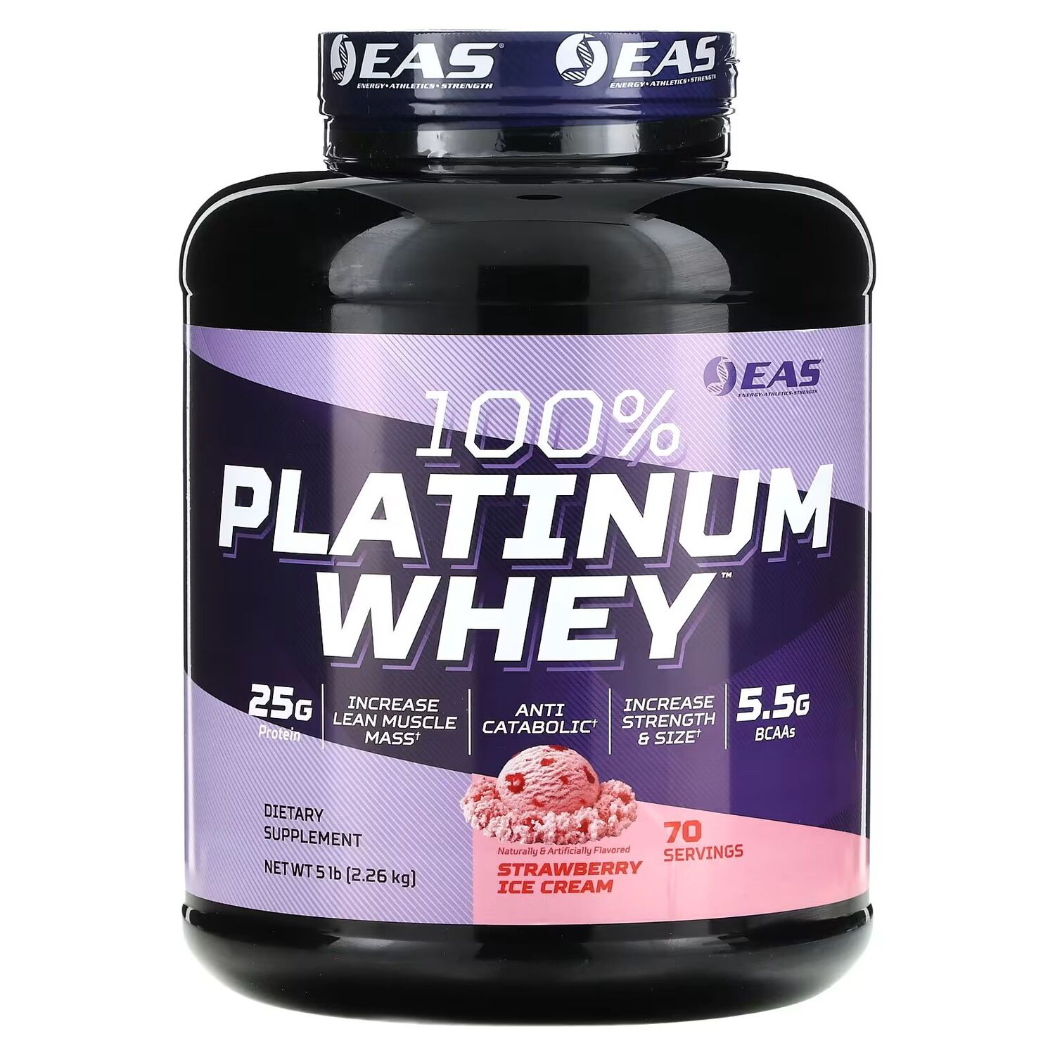 100% Platinum Whey, клубничное мороженое, 5 фунтов (2,26 кг) Eas
100% Platinum Whey, клубничное мороженое, 5 фунтов (2,26 кг) Eas
