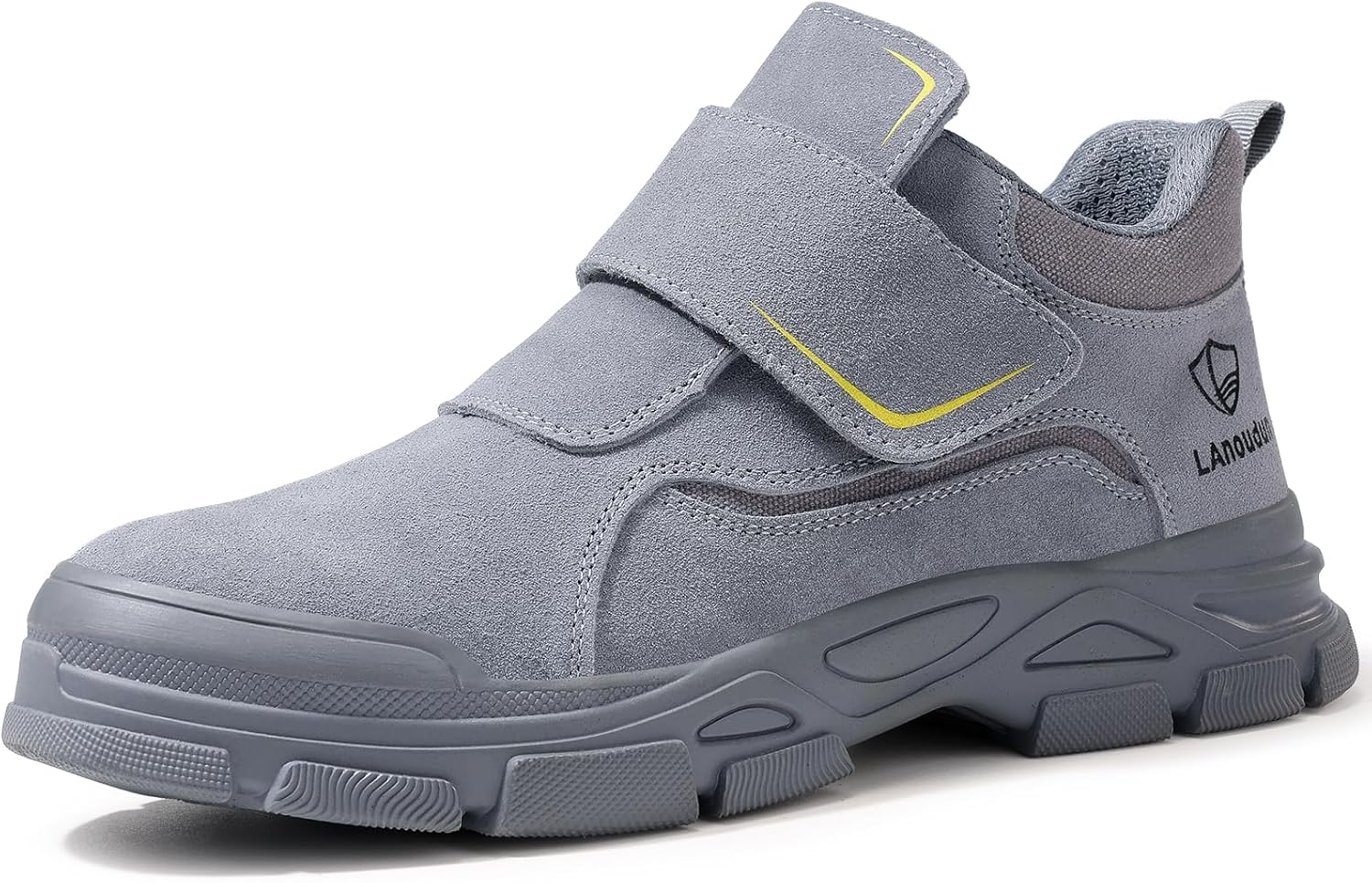 Стальные ботинки GLANOUDUN с закрытым носком для мужчин, ботинки без шнурков, удобные защитные ботинки, неразрушимая конструкция, средние ботинки с закрытым носком, серый
Стальные ботинки GLANOUDUN с закрытым носком для мужчин, ботинки без шнурков, удобные защитные ботинки, неразрушимая конструкция, средние ботинки с закрытым носком, серый