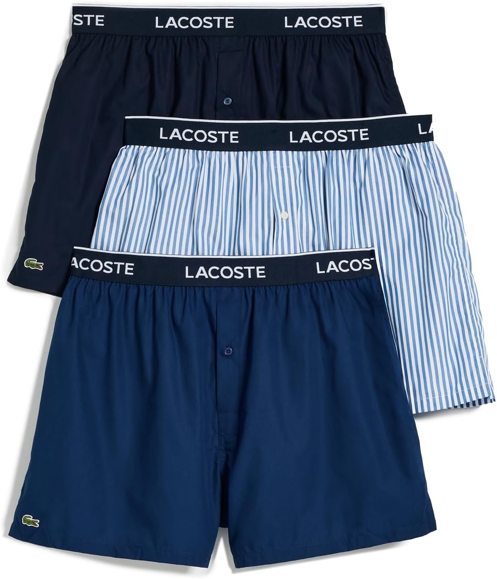 Lacoste мужские хлопковые поплиновые боксеры 3 шт, Multi
Lacoste мужские хлопковые поплиновые боксеры 3 шт, Multi