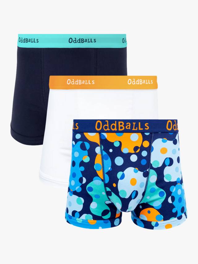 Хлопковые боксеры с эффектом стрейч OddBalls, Pack of 3, Blue & White
Хлопковые боксеры с эффектом стрейч OddBalls, Pack of 3, Blue & White