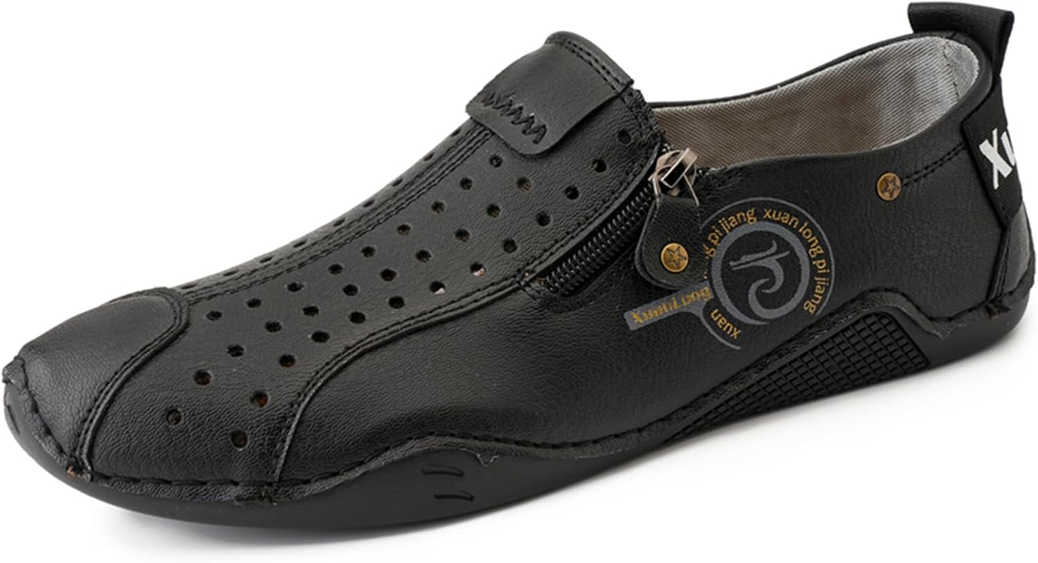 Мужские кожаные мокасины для вождения, повседневные туфли без шнурков, удобные дышащие туфли для ходьбы Abborora, черный
Мужские кожаные мокасины для вождения, повседневные туфли без шнурков, удобные дышащие туфли для ходьбы Abborora, черный