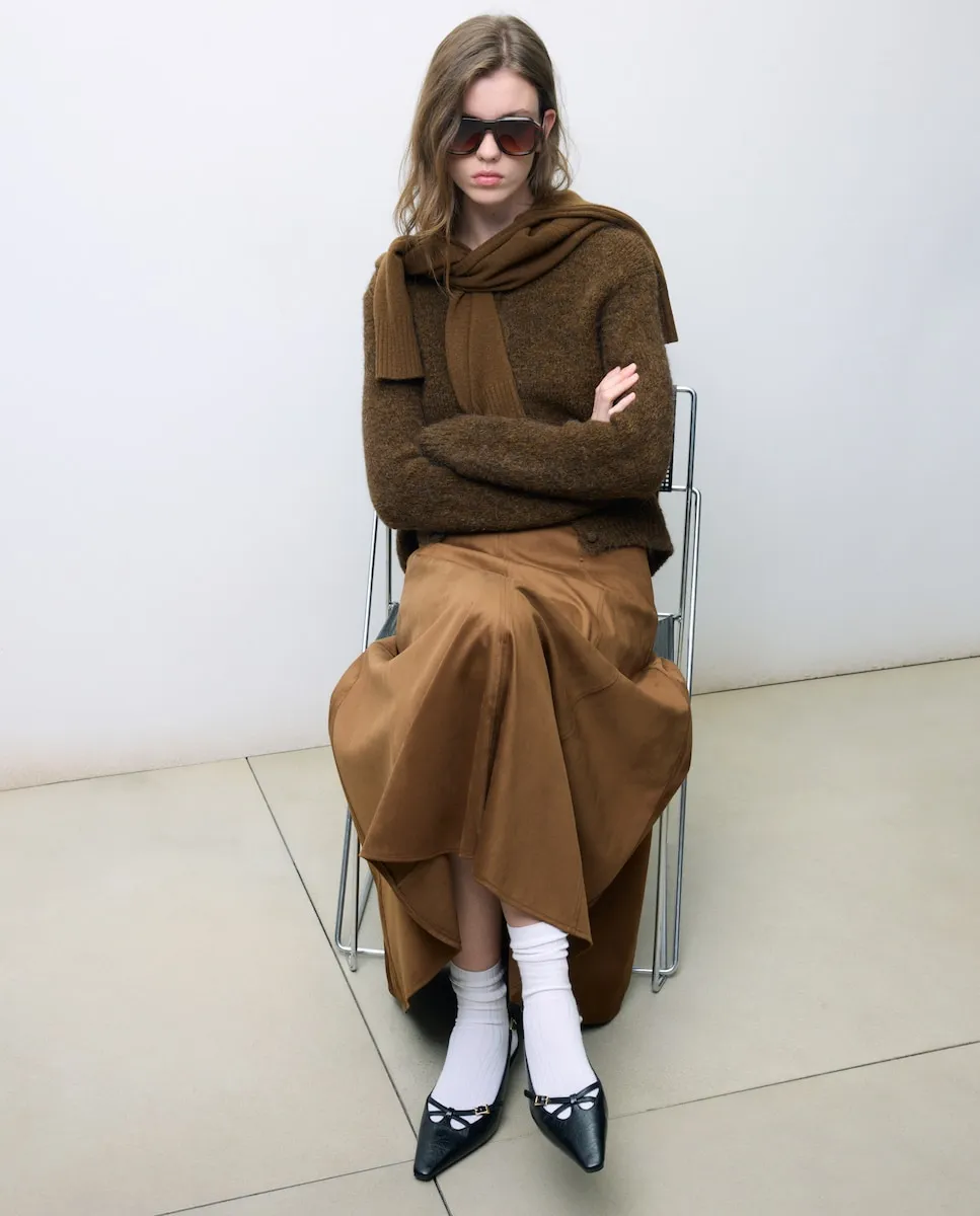 Женский кардиган с круглым вырезом Tintoretto, коричневый
Женский кардиган с круглым вырезом Tintoretto, коричневый