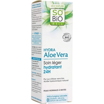 SO'BiO étic Cosmebio Hydra Aloe Vera 24 часа легкий увлажняющий дневной крем 50 мл
SO'BiO étic Cosmebio Hydra Aloe Vera 24 часа легкий увлажняющий дневной крем 50 мл