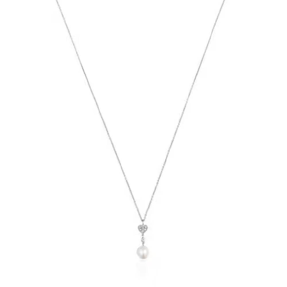 Колье Tous Heart Grain, белое золото/бриллианты/жемчуг 
Колье Tous Heart Grain, белое золото/бриллианты/жемчуг