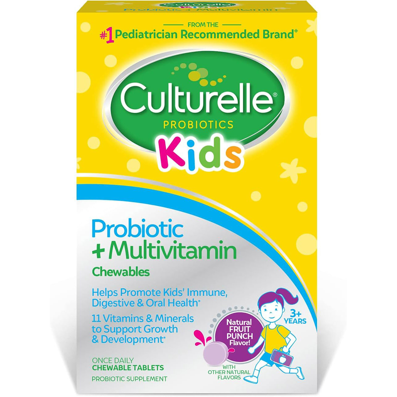 Мультивитамины для детей Culturelle Probiotics+, 30 жевательных таблеток