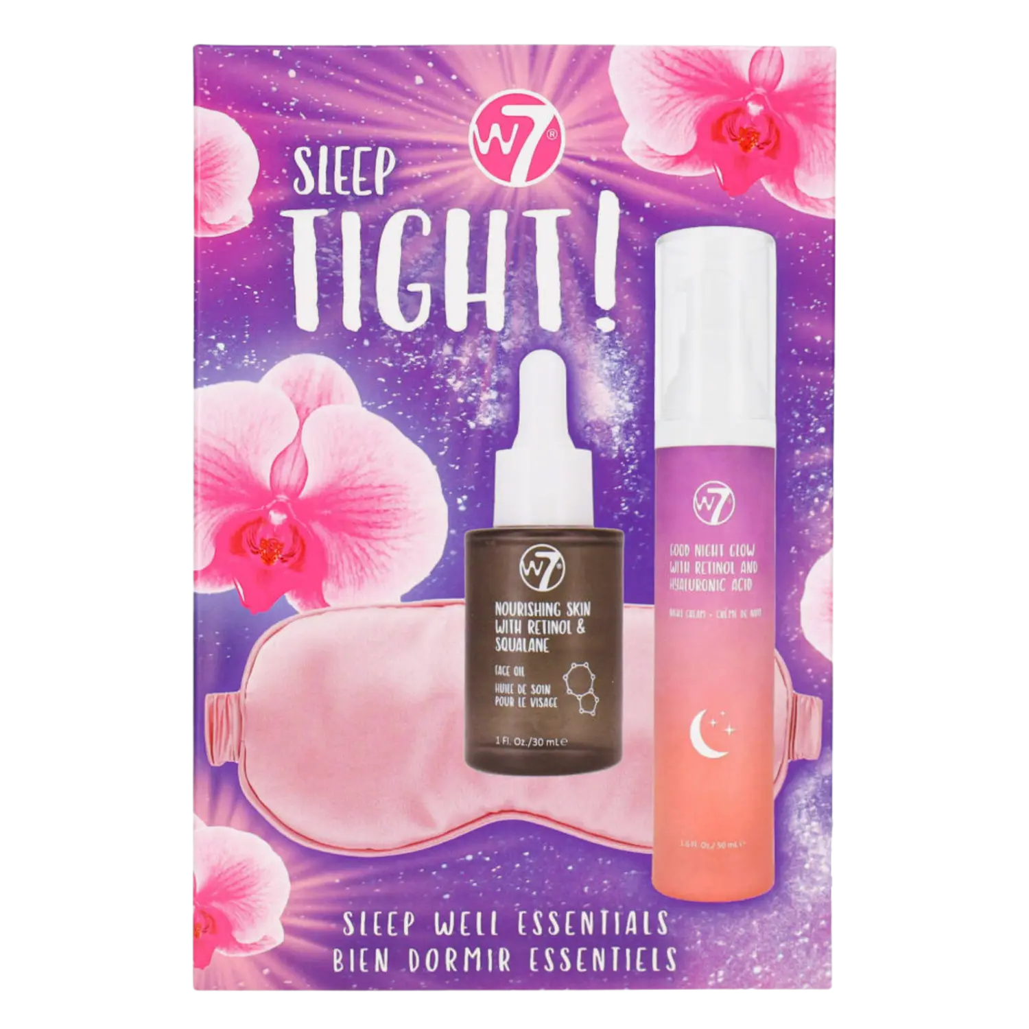 W7 Sleep Tight! набор: масло для лица, 30 мл + ночной крем для лица, 50 мл + повязка на глаза, 1 шт.
W7 Sleep Tight! набор: масло для лица, 30 мл + ночной крем для лица, 50 мл + повязка на глаза, 1 шт.