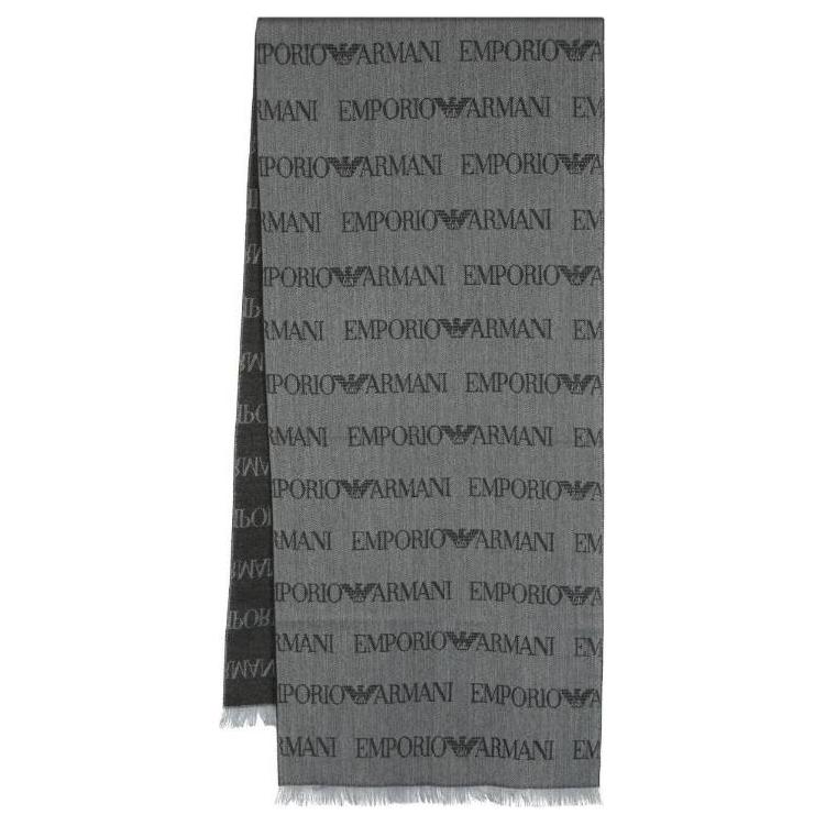 Шарф с логотипом жаккард EMPORIO ARMANI 
Шарф с логотипом жаккард EMPORIO ARMANI