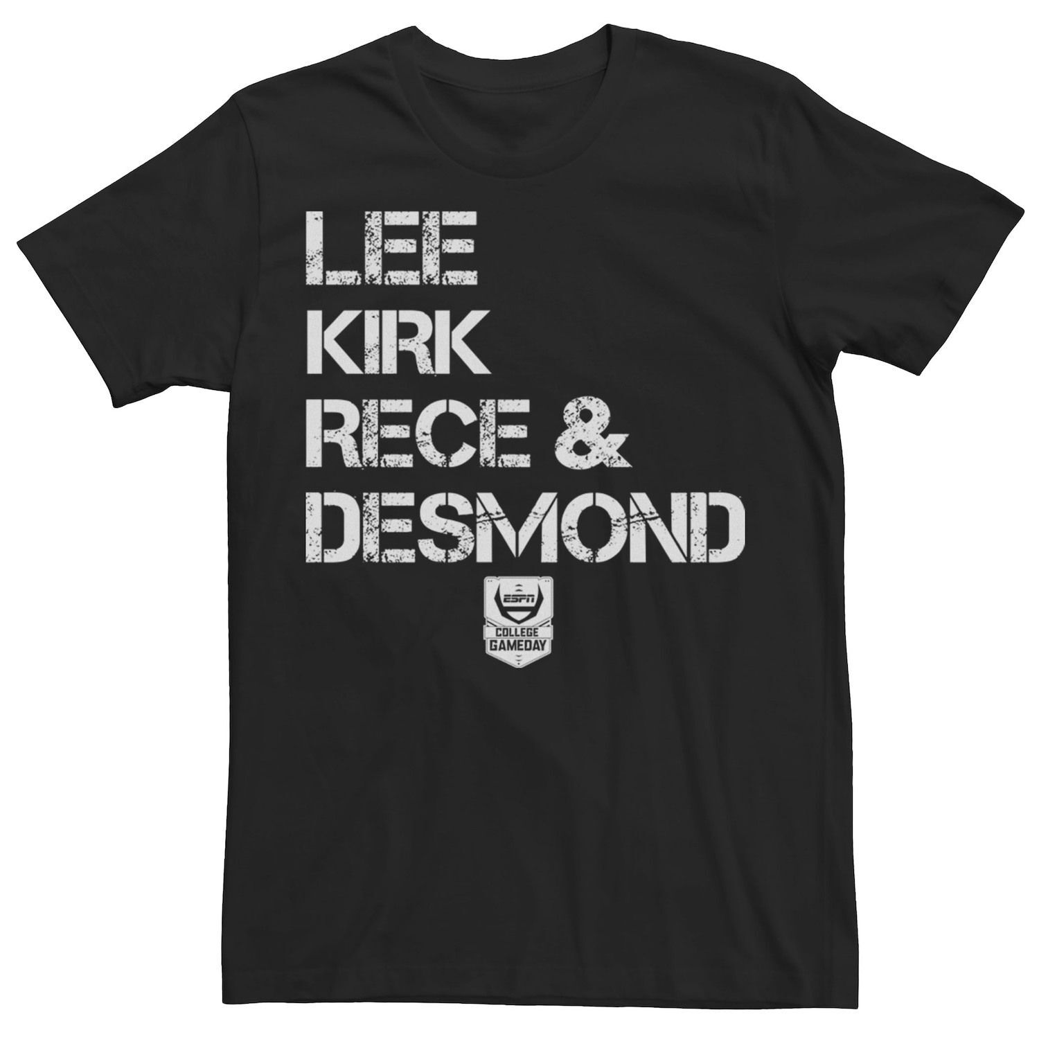 Мужская белая футболка с надписью ESPN College GameDay Lee Kirk Rece & Desmond Licensed Character, Белый, Мужская белая футболка с надписью ESPN College GameDay Lee Kirk Rece & Desmond Licensed Character
Мужская белая футболка с надписью ESPN College GameDay Lee Kirk Rece & Desmond Licensed Character, Белый, Мужская белая футболка с надписью ESPN College GameDay Lee Kirk Rece & Desmond Licensed Character