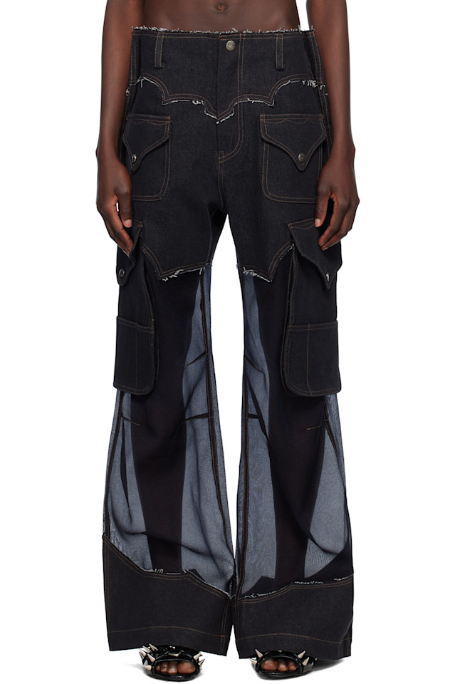 Прозрачные джинсовые карго-брюки Andersson Bell, черный
Прозрачные джинсовые карго-брюки Andersson Bell, черный