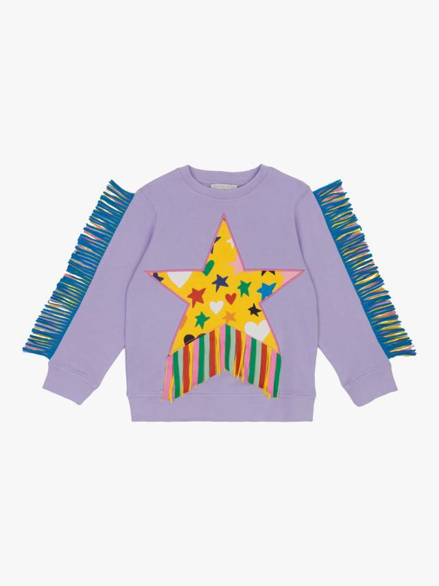 Детский свитшот из хлопкового флиса с бахромой и звездами Stella McCartney Kids, Purple
Детский свитшот из хлопкового флиса с бахромой и звездами Stella McCartney Kids, Purple
