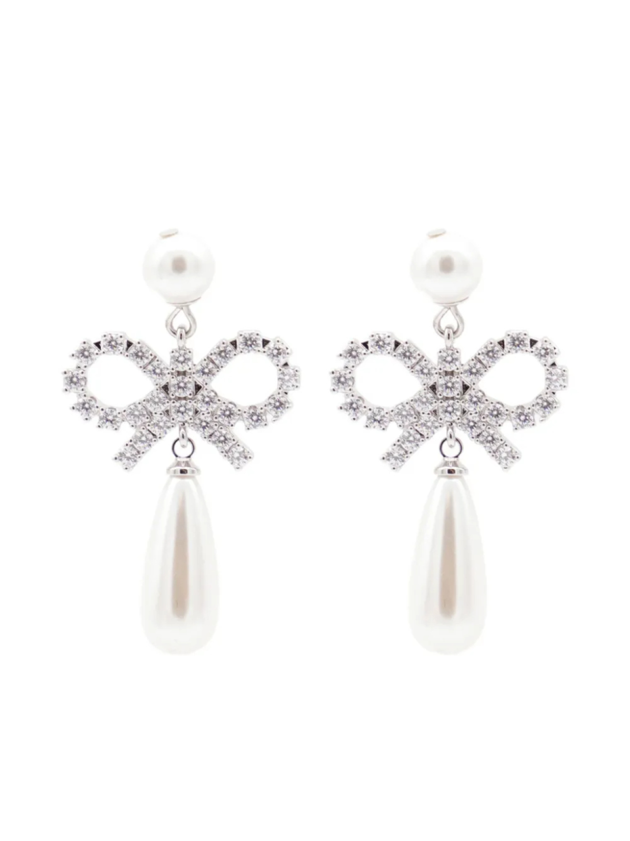 Серьги-капельки в форме банта Self-Portrait, серебряный
Серьги-капельки в форме банта Self-Portrait, серебряный