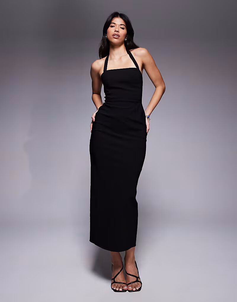 Платье-футляр миди ASOS DESIGN Bengaline с завязками на шее и карманами черного цвета
Платье-футляр миди ASOS DESIGN Bengaline с завязками на шее и карманами черного цвета