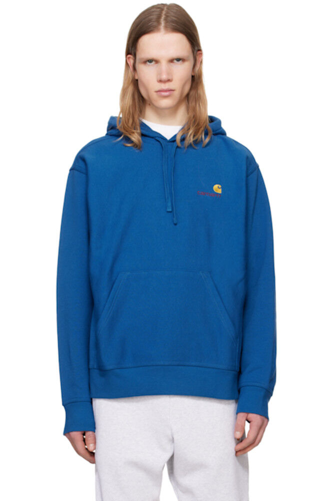 Синяя толстовка с капюшоном с надписью American Script Carhartt Work In Progress
Синяя толстовка с капюшоном с надписью American Script Carhartt Work In Progress