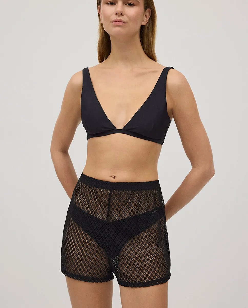 Ажурные трикотажные шорты Ysabel Mora, черный
Ажурные трикотажные шорты Ysabel Mora, черный