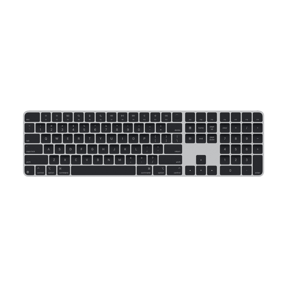 Клавиатура беспроводная Apple Magic Keyboard c Touch ID и цифровой панелью (USB-C), US English, чёрные клавиши
Клавиатура беспроводная Apple Magic Keyboard c Touch ID и цифровой панелью (USB-C), US English, чёрные клавиши