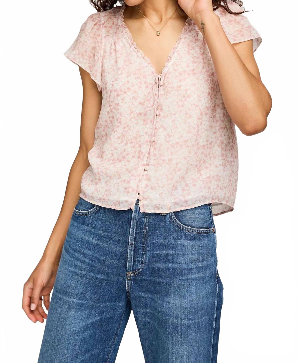 Gentle Fawn Женская блузка Carlotta с розовым цветочным принтом
Gentle Fawn Женская блузка Carlotta с розовым цветочным принтом