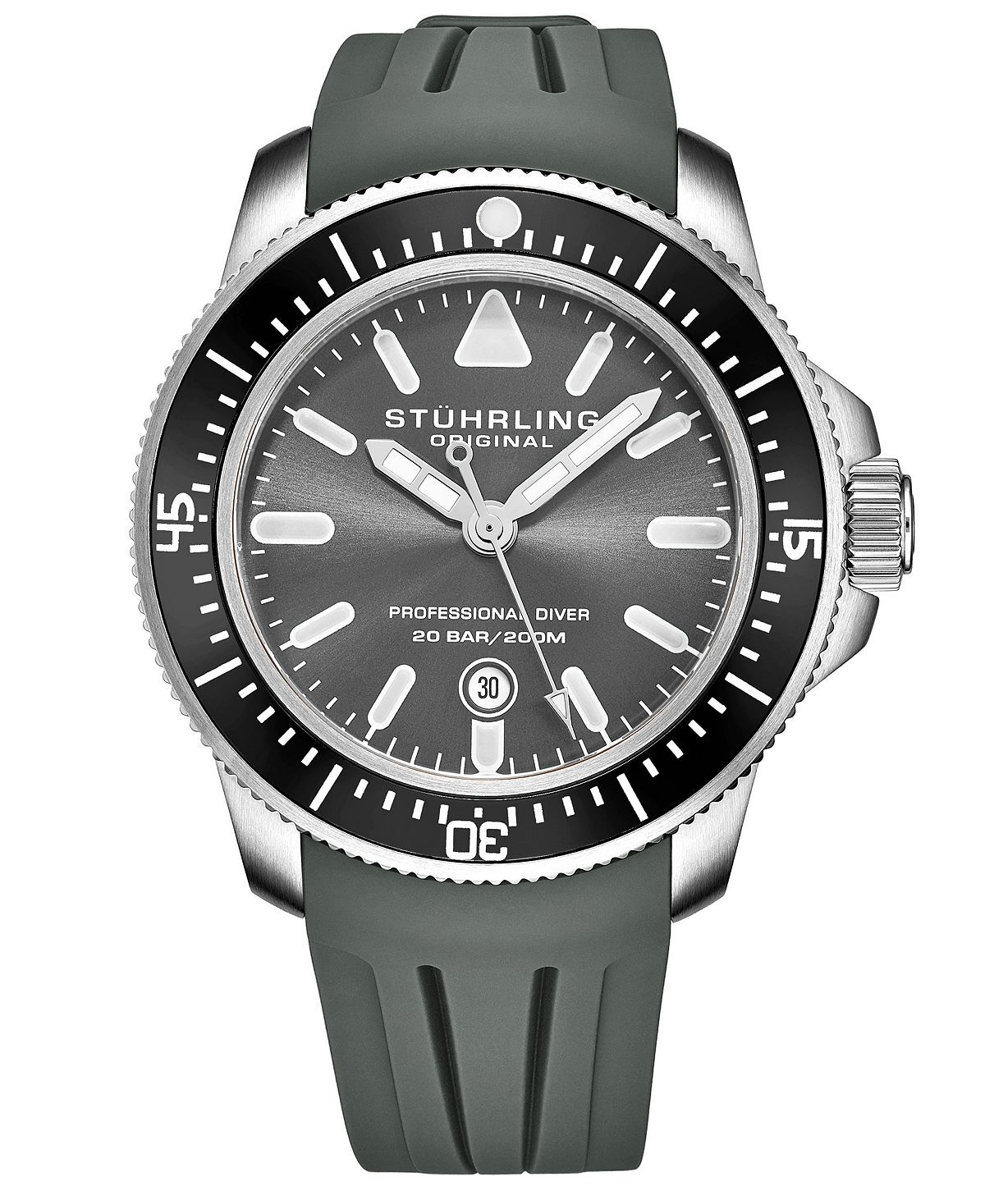 Мужские серые часы с силиконовым резиновым ремешком, 43 мм Stuhrling
Мужские серые часы с силиконовым резиновым ремешком, 43 мм Stuhrling