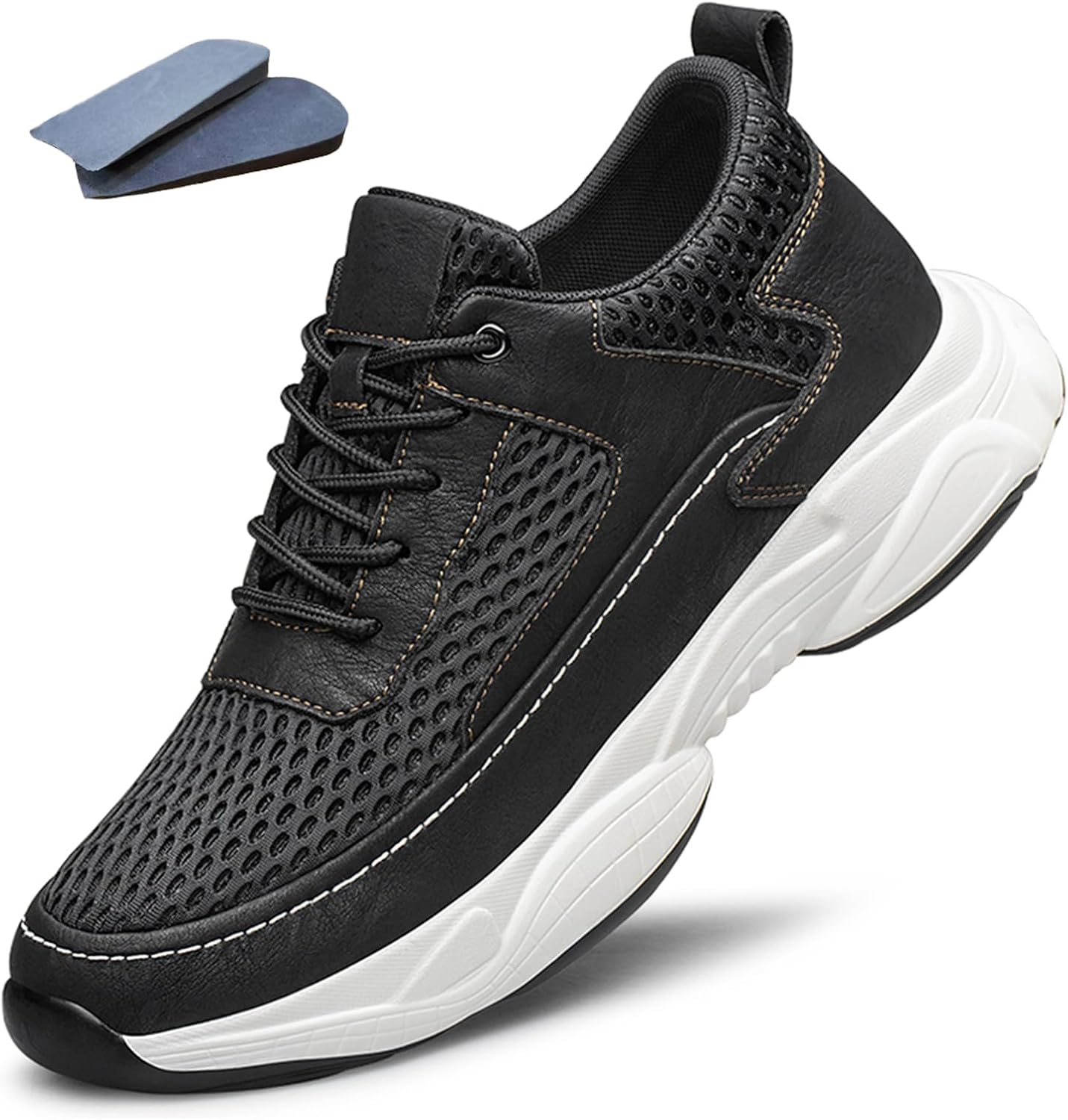 Мужские сетчатые невидимые кроссовки Lossarye с увеличением роста на 8 см, повседневные шнуровки, модные элеваторные туфли, дышащие легкие прогулочные кроссовки, черный
Мужские сетчатые невидимые кроссовки Lossarye с увеличением роста на 8 см, повседневные шнуровки, модные элеваторные туфли, дышащие легкие прогулочные кроссовки, черный