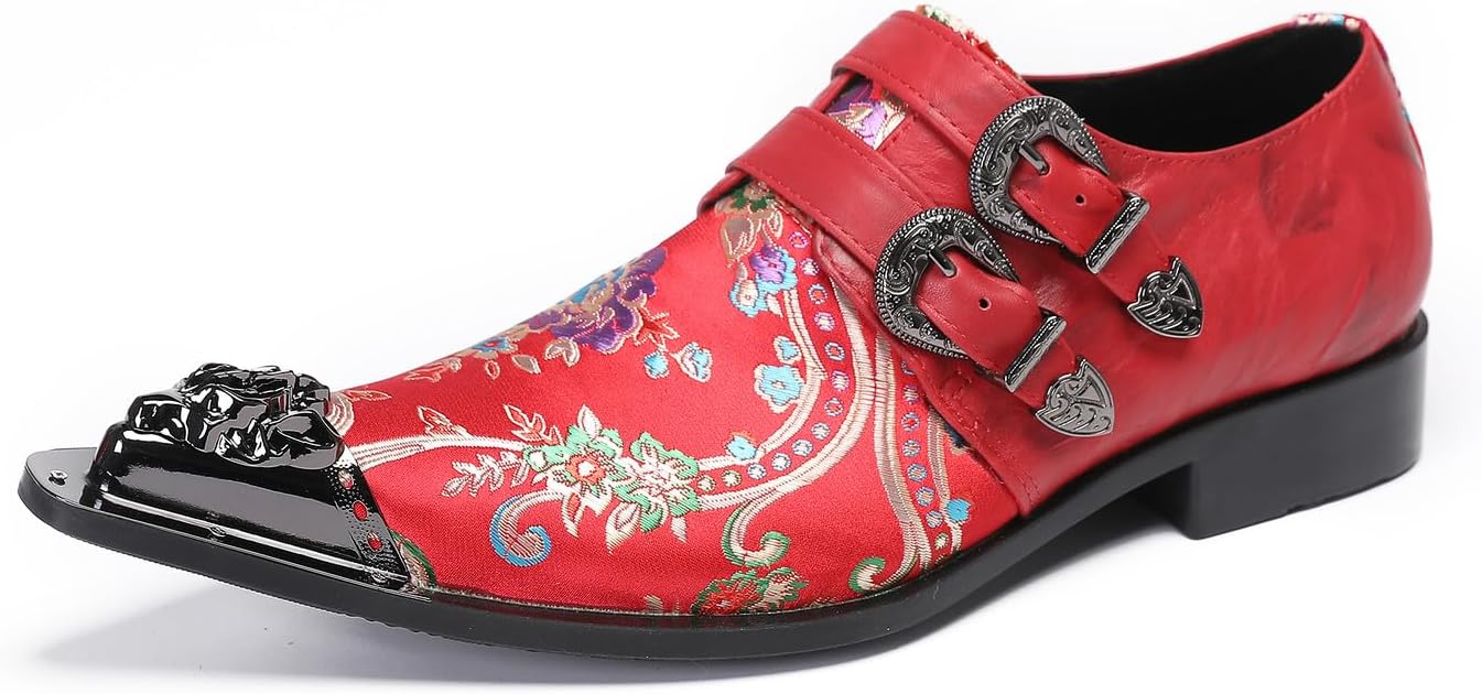 Мужские лоферы Santimon, повседневные, для вечеринки, кожаные с металлическим носком, без шнурков, стиль вестерн, свадебные, модные, на выпускной, с пряжкой, для мальчиков, красный
Мужские лоферы Santimon, повседневные, для вечеринки, кожаные с металлическим носком, без шнурков, стиль вестерн, свадебные, модные, на выпускной, с пряжкой, для мальчиков, красный