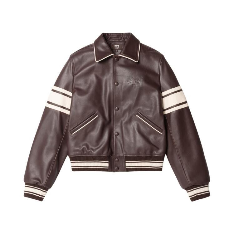 Куртка Stussy x Wales Bonner Leather Varsity, Brown
Куртка Stussy x Wales Bonner Leather Varsity, Brown