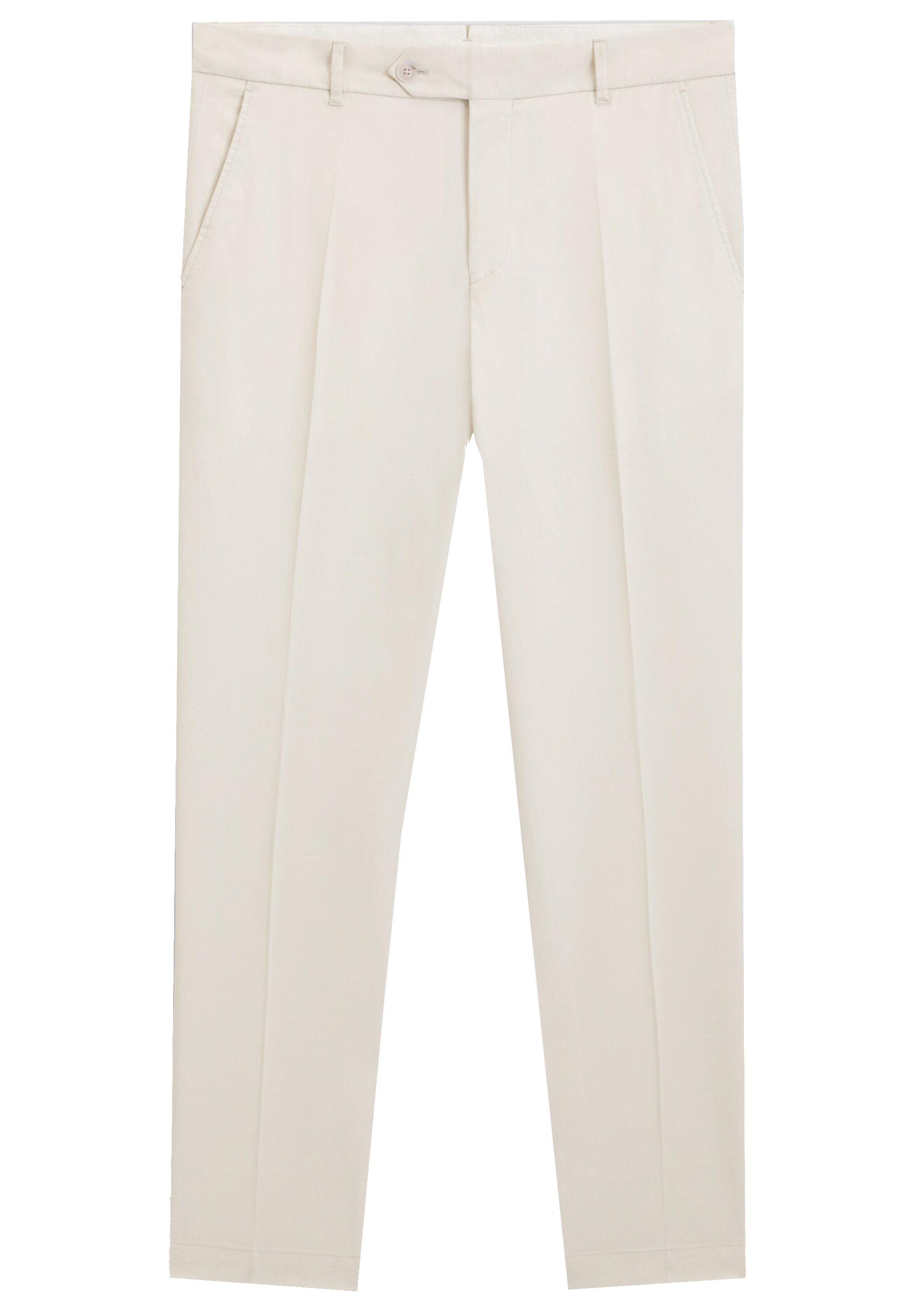 BOSS Брюки с зауженным низом и плиссировкой 'Perin' в цвете Off White
BOSS Брюки с зауженным низом и плиссировкой 'Perin' в цвете Off White