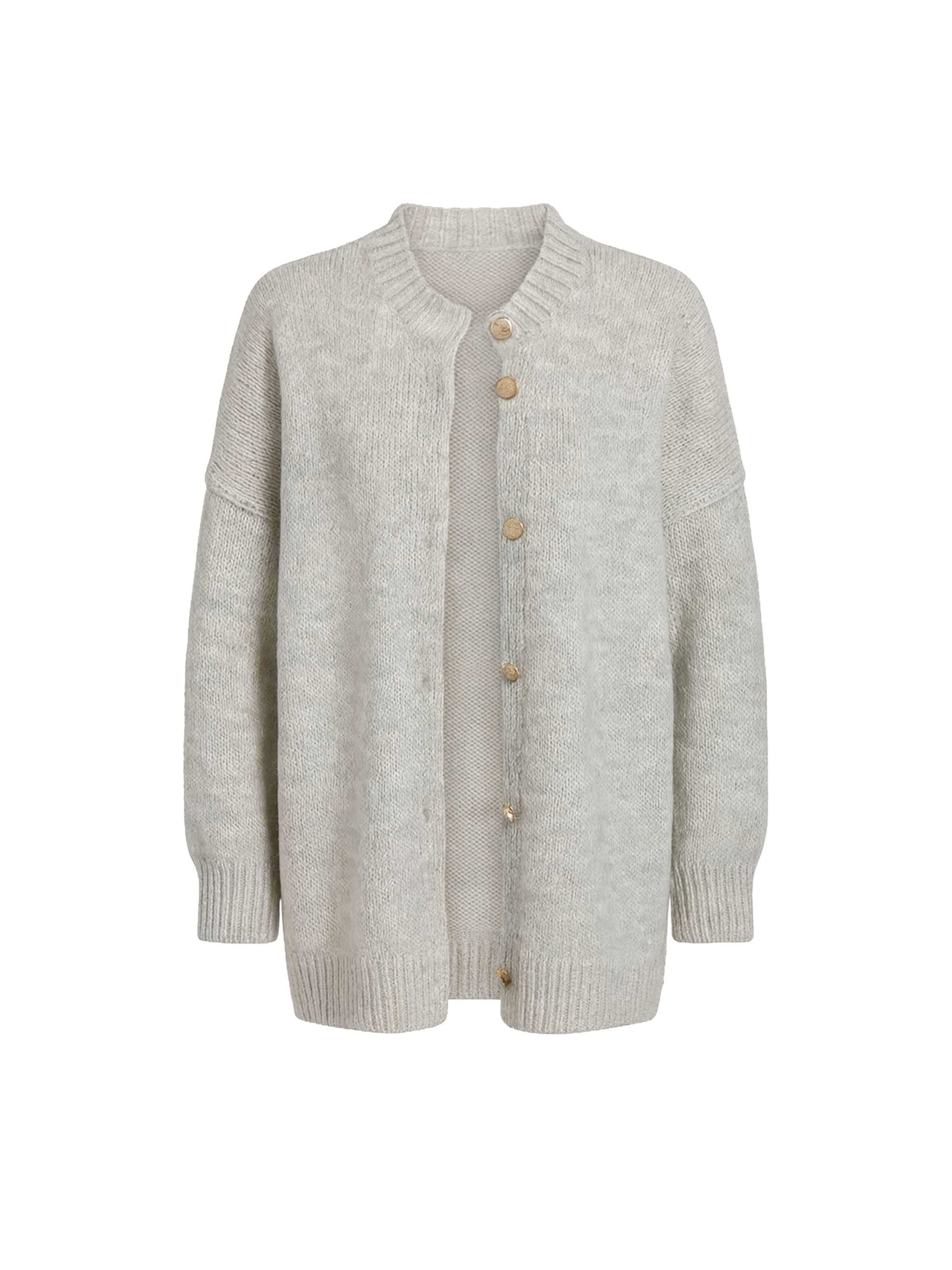 Elara Вязаный кардиган в крапчатом сером
Elara Вязаный кардиган в крапчатом сером