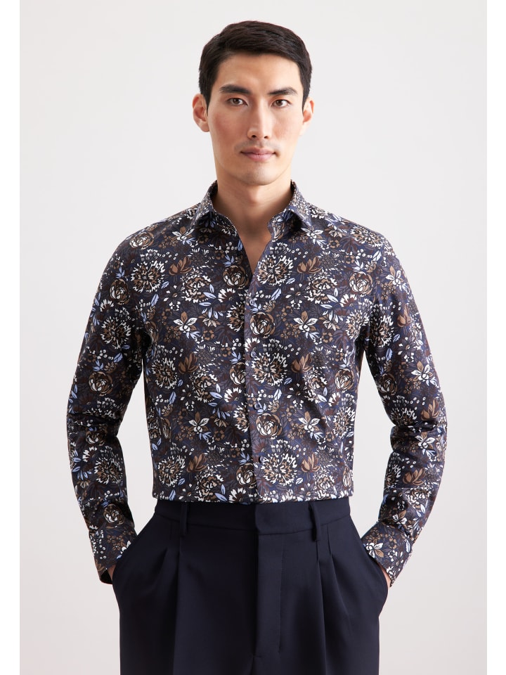 Узкая деловая рубашка коричневого цвета Seidensticker
Узкая деловая рубашка коричневого цвета Seidensticker