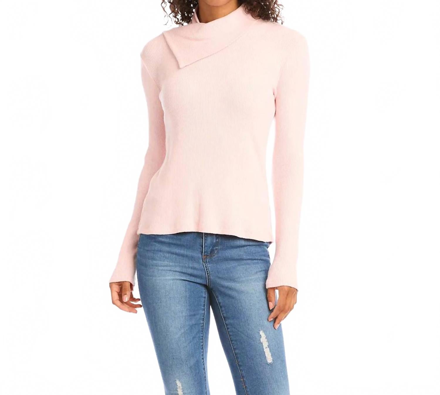 Karen Kane Легкий свитер с драпированным воротником-стойкой, розовый цвет
Karen Kane Легкий свитер с драпированным воротником-стойкой, розовый цвет