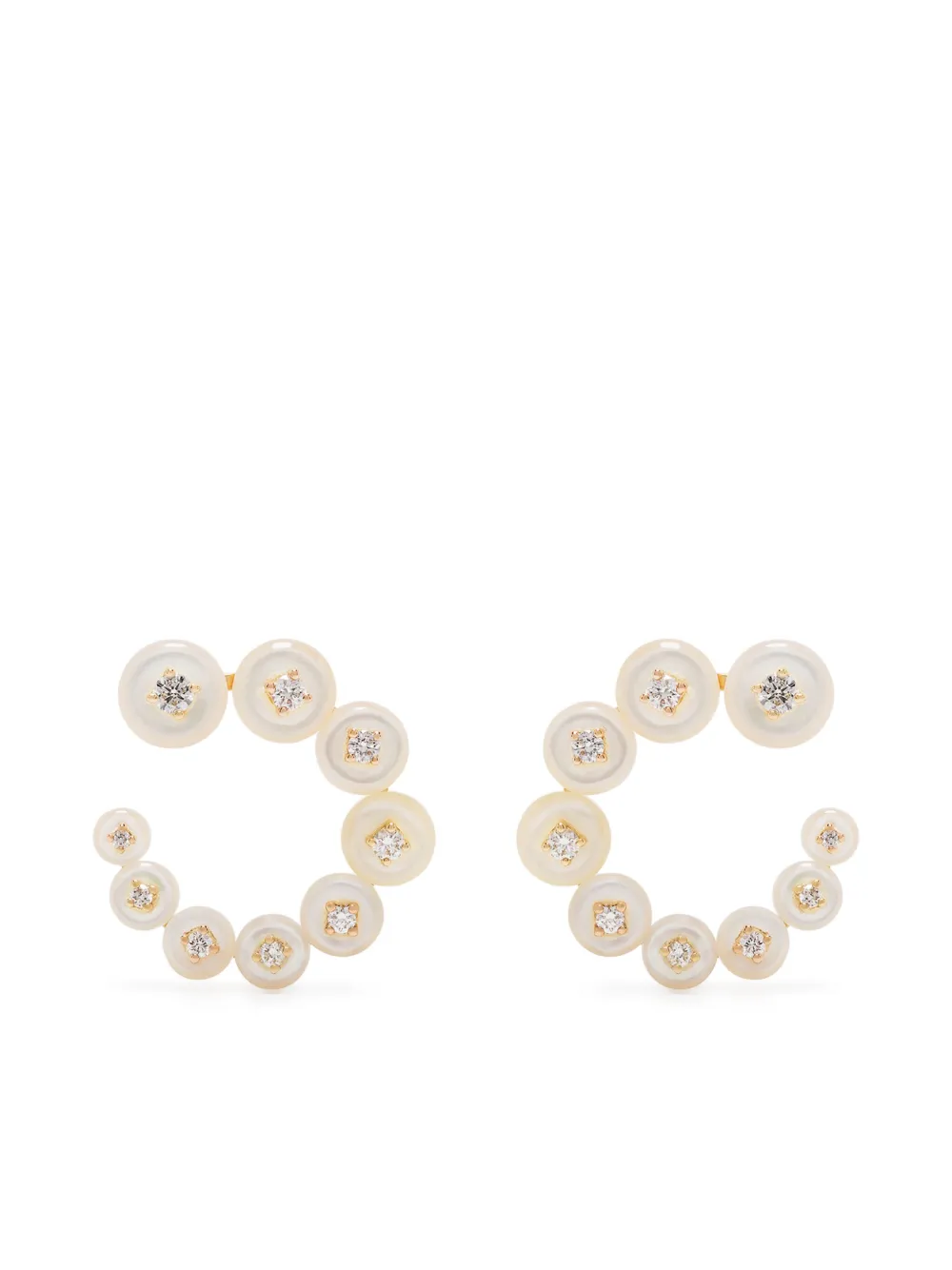 Маленькие серьги Circle из желтого золота с бриллиантами и перламутром Fernando Jorge, золотой
Маленькие серьги Circle из желтого золота с бриллиантами и перламутром Fernando Jorge, золотой