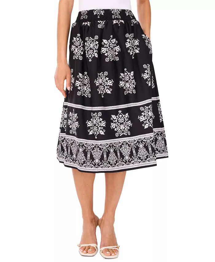 Женская миди-юбка с присборенной талией и контрастным принтом по краю CeCe, серый
Женская миди-юбка с присборенной талией и контрастным принтом по краю CeCe, серый