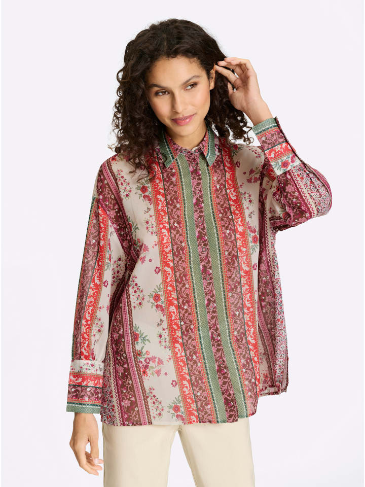 Блузка-рубашка с принтом экрю и клубники Heine
Блузка-рубашка с принтом экрю и клубники Heine