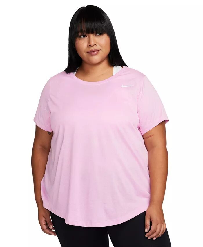Женская футболка Active Dri-FIT с короткими рукавами и логотипом больших размеров Nike, розовый
Женская футболка Active Dri-FIT с короткими рукавами и логотипом больших размеров Nike, розовый