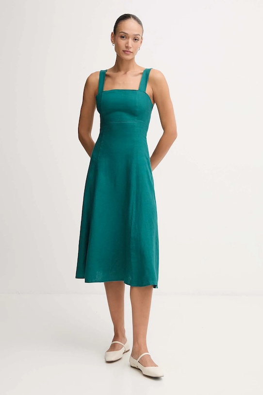 Льняное платье United Colors Of Benetton, бирюзовый
Льняное платье United Colors Of Benetton, бирюзовый