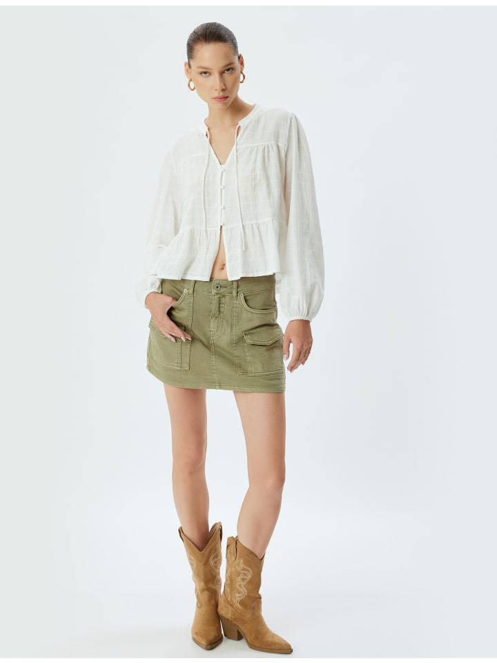 Мини-юбка KOTON, хаки 
Мини-юбка KOTON, хаки