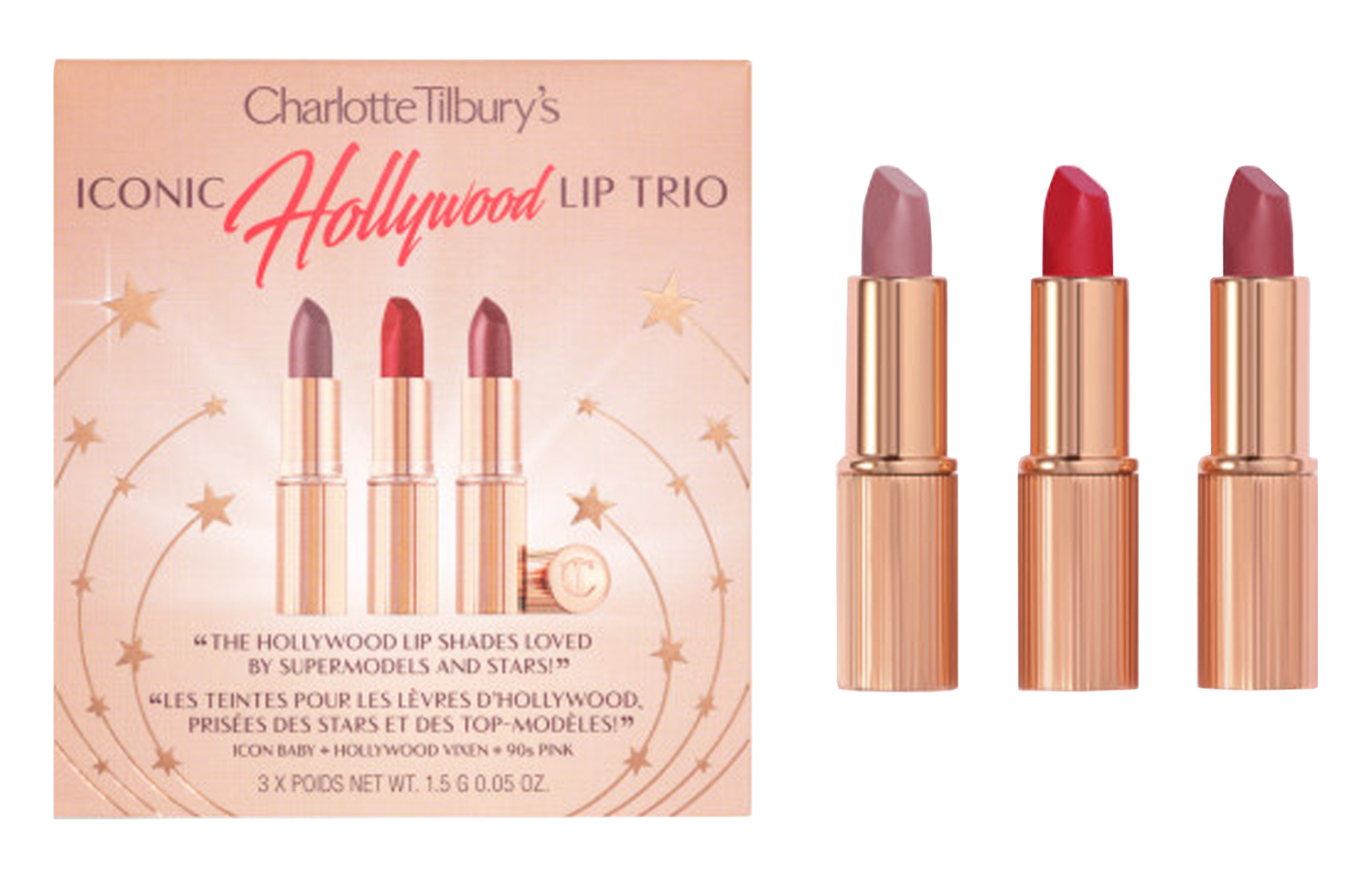Набор помад CT Modest Mist, легко растушевывается, естественный тон, 1,5 г*3 Charlotte Tilbury
Набор помад CT Modest Mist, легко растушевывается, естественный тон, 1,5 г*3 Charlotte Tilbury