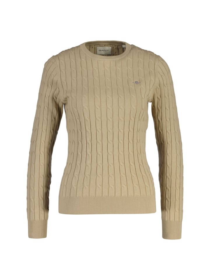 Gant Бежевый (овсяный) вязаный свитер
Gant Бежевый (овсяный) вязаный свитер