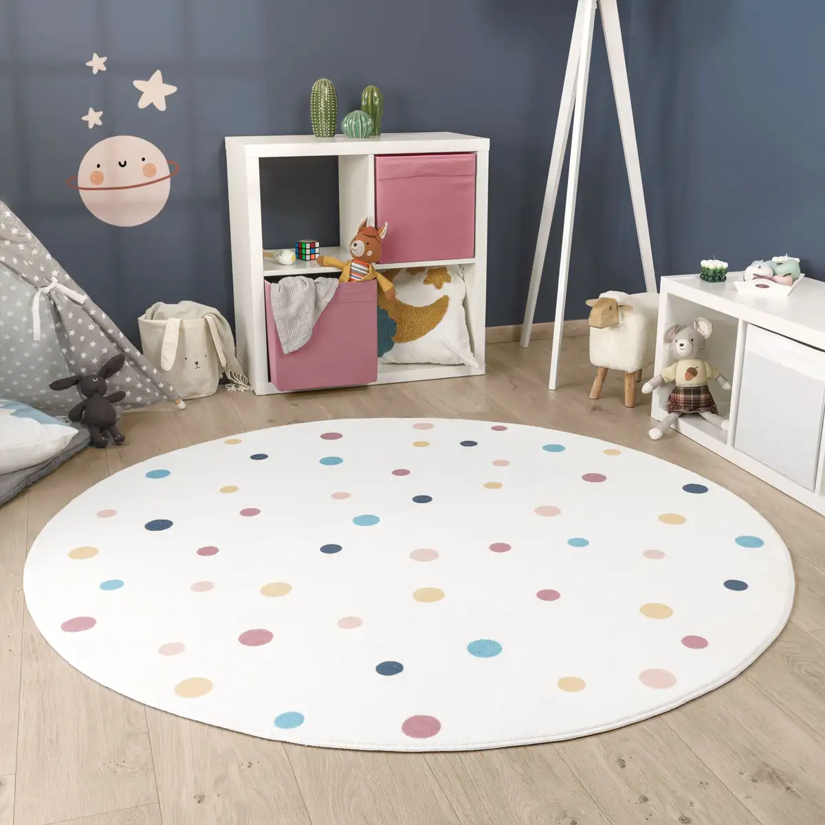Детский коврик Paco Home "Niloya 364", круглый, игровой коврик, короткий ворс, с принтом, в горошек, можно стирать Ø 160 см, цвет Mehrfarbig
Детский коврик Paco Home "Niloya 364", круглый, игровой коврик, короткий ворс, с принтом, в горошек, можно стирать Ø 160 см, цвет Mehrfarbig