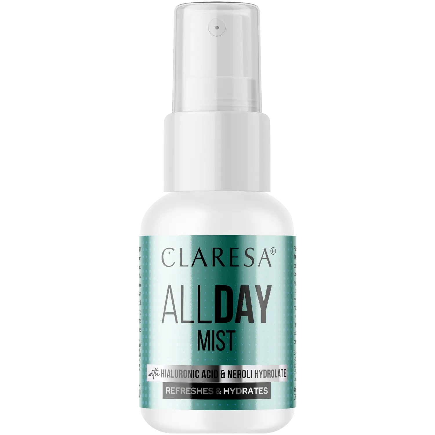 Claresa All Day Mist увлажняющий и освежающий спрей для лица, 50 мл
Claresa All Day Mist увлажняющий и освежающий спрей для лица, 50 мл