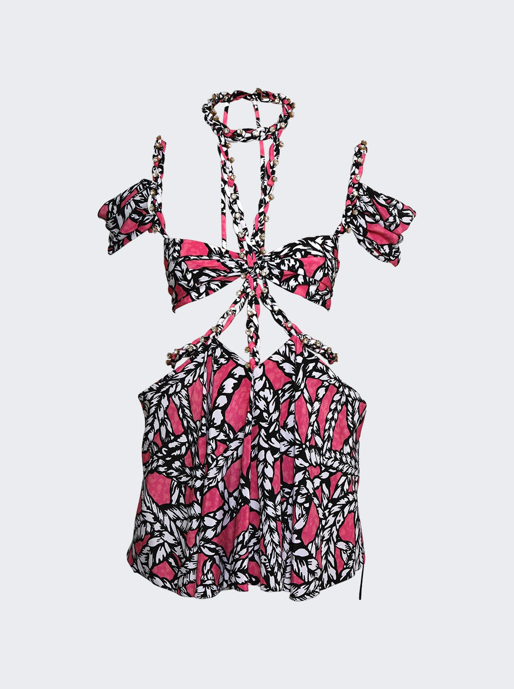Мини-платье с вырезом и принтом в виде веревки AREA, цвет fuchsia and multicolor
Мини-платье с вырезом и принтом в виде веревки AREA, цвет fuchsia and multicolor