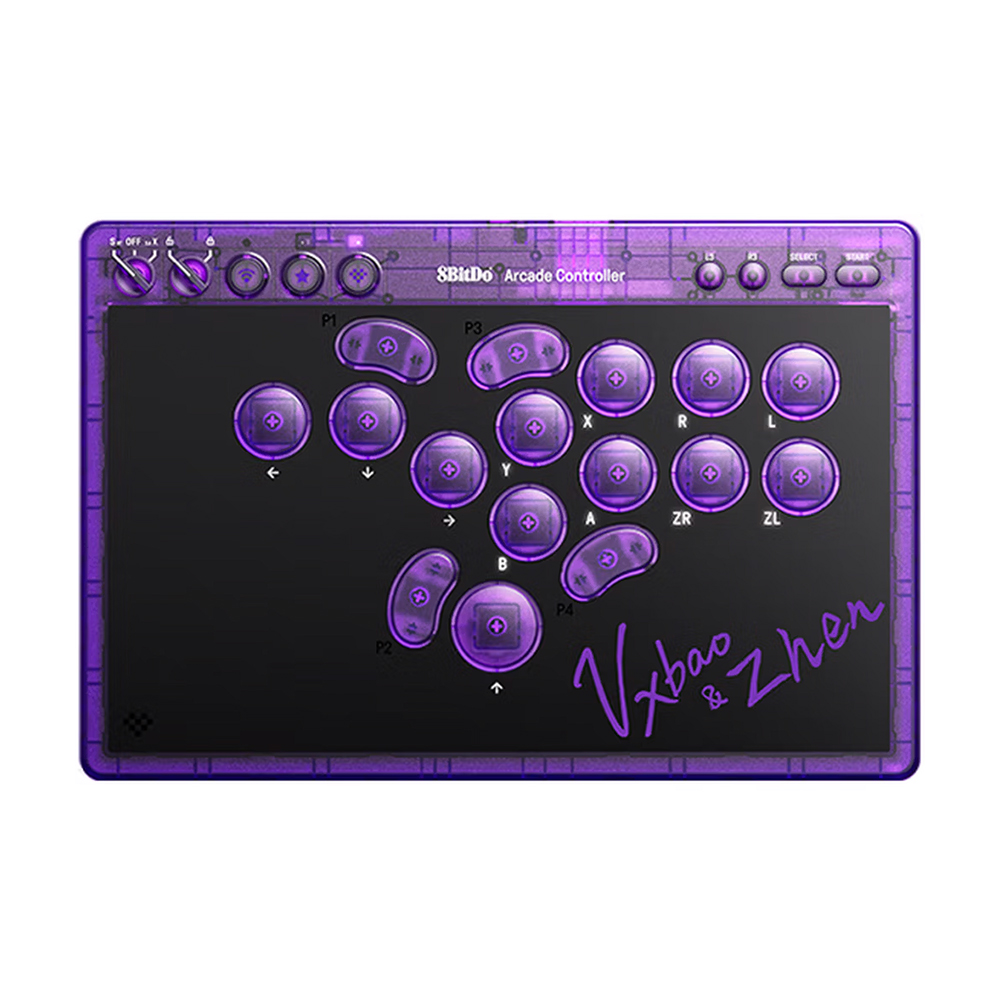 Игровой контроллер 8BitDo Hitbox Arcade Controller, Signature Edition, черный/фиолетовый
Игровой контроллер 8BitDo Hitbox Arcade Controller, Signature Edition, черный/фиолетовый