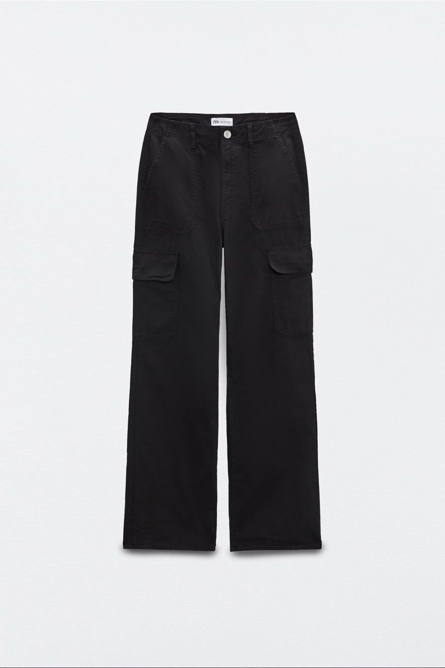 Брюки-карго Zara, черный
Брюки-карго Zara, черный